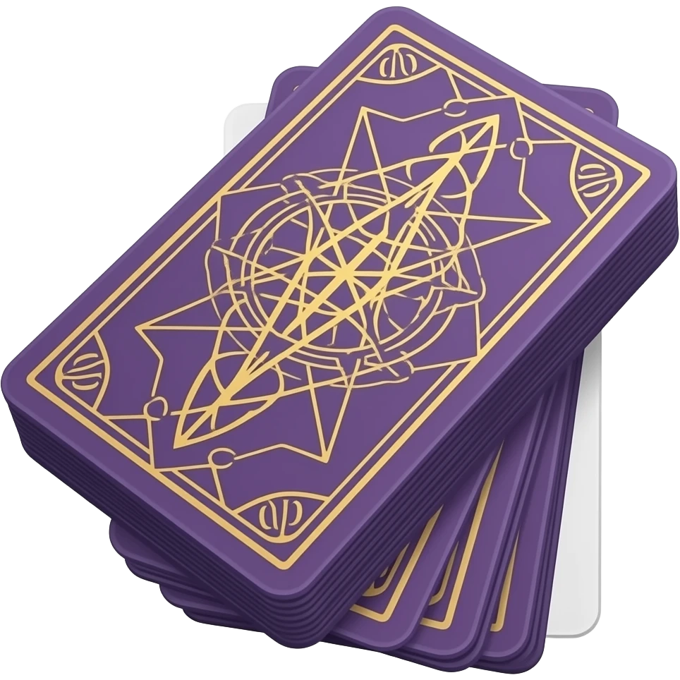 purple magic Tarot card deck emoji