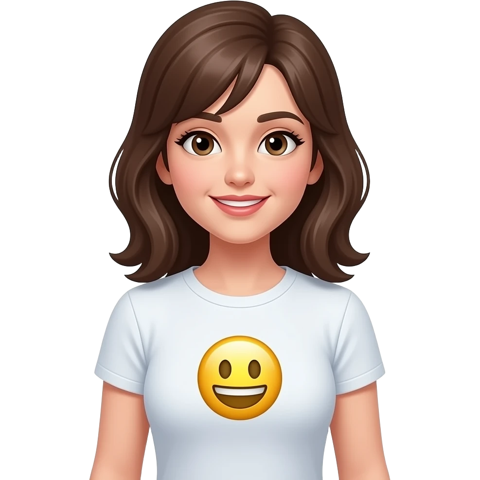 Naked 1 boob  t shirt up with sicker emoji in the middle of a girl emoji