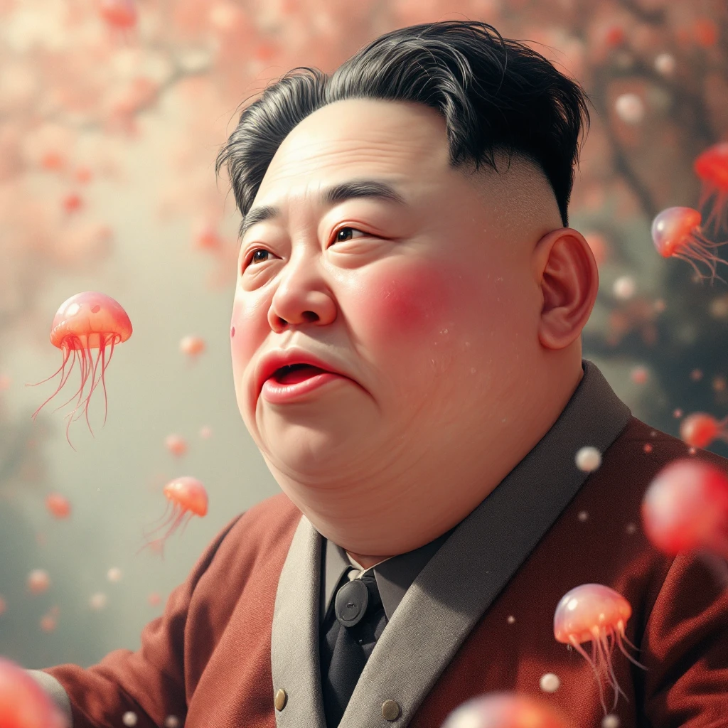 korean leader as a blobfish, jellyfish, kimjong eel emoji