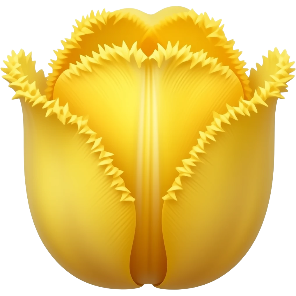 нарисуй желтый бахромчатый тюльпан emoji