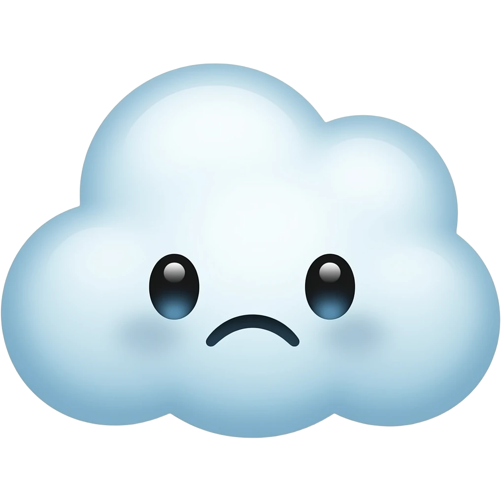 kawaii cloud sad cute ill emoji