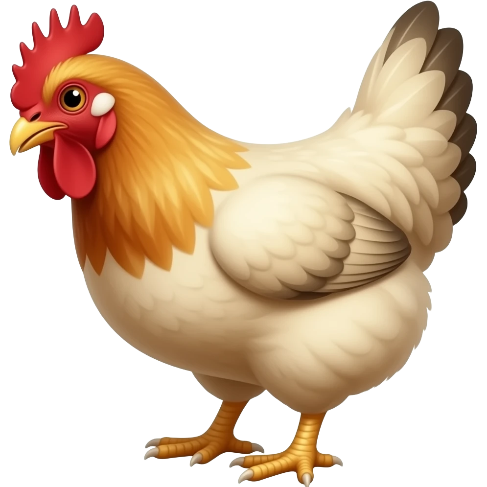 Cartoon chicken pecking emoji