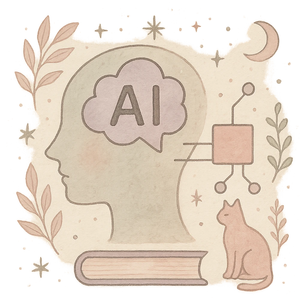 

A gentle, poetic digital illustration in the style of “Jardim da Ju”. The scene blends nature, cosmos and tenderness — hand-drawn lines, soft textures, and muted pastel tones (sage green, lilac, rose, cream). Elements like leaves, stars, cats, books, and celestial details coexist naturally. The mood is magical yet grounded, evoking sensitivity, reflection, and quiet intelligence. The lighting is warm and dreamy, with delicate sparkles and organic shapes. Artistic style: watercolor + fine line art, minimal, elegant, emotional and intimate.


(use conforme a IA utilizada)

Mood: magical realism, soft light, emotional, feminine, intellectual

Style keywords: watercolor, fine ink lines, pastel tones, digital illustration, cozy, slow aesthetic, minimal poetic composition

Colors: #9BA48A (verde sálvia), #E6B7B1 (rosa suave), #D0C3CC (lavanda névoa), #F6F1E7 (papel de chá), #2D2D2F (grafite noturno)

Objects recorrentes: folhas, flores, livros, chá, gatos, estrelas, constelações, velas, mãos, janelas abertas, estufas, estantes, sementes, instrumentos musicais

Emoção central: sensibilidade lúcida — calma, introspectiva e real emoji