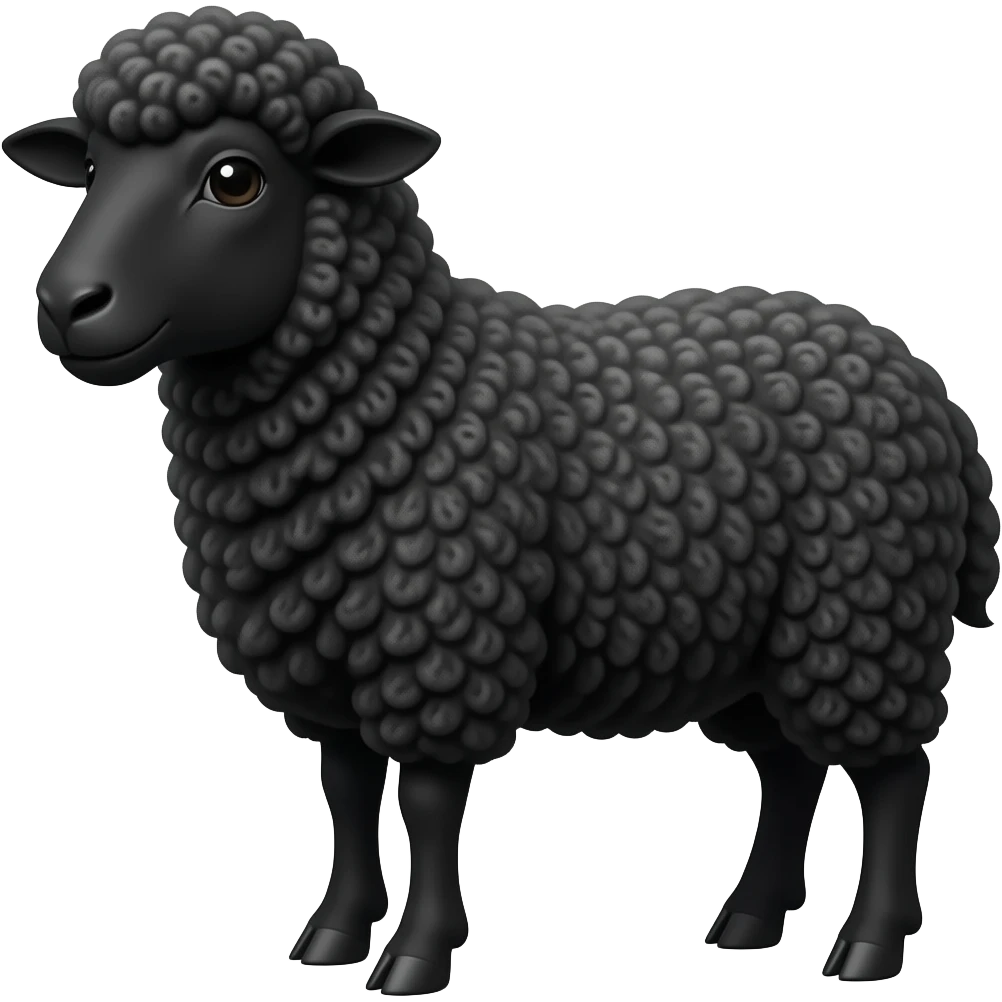Black sheep emoji