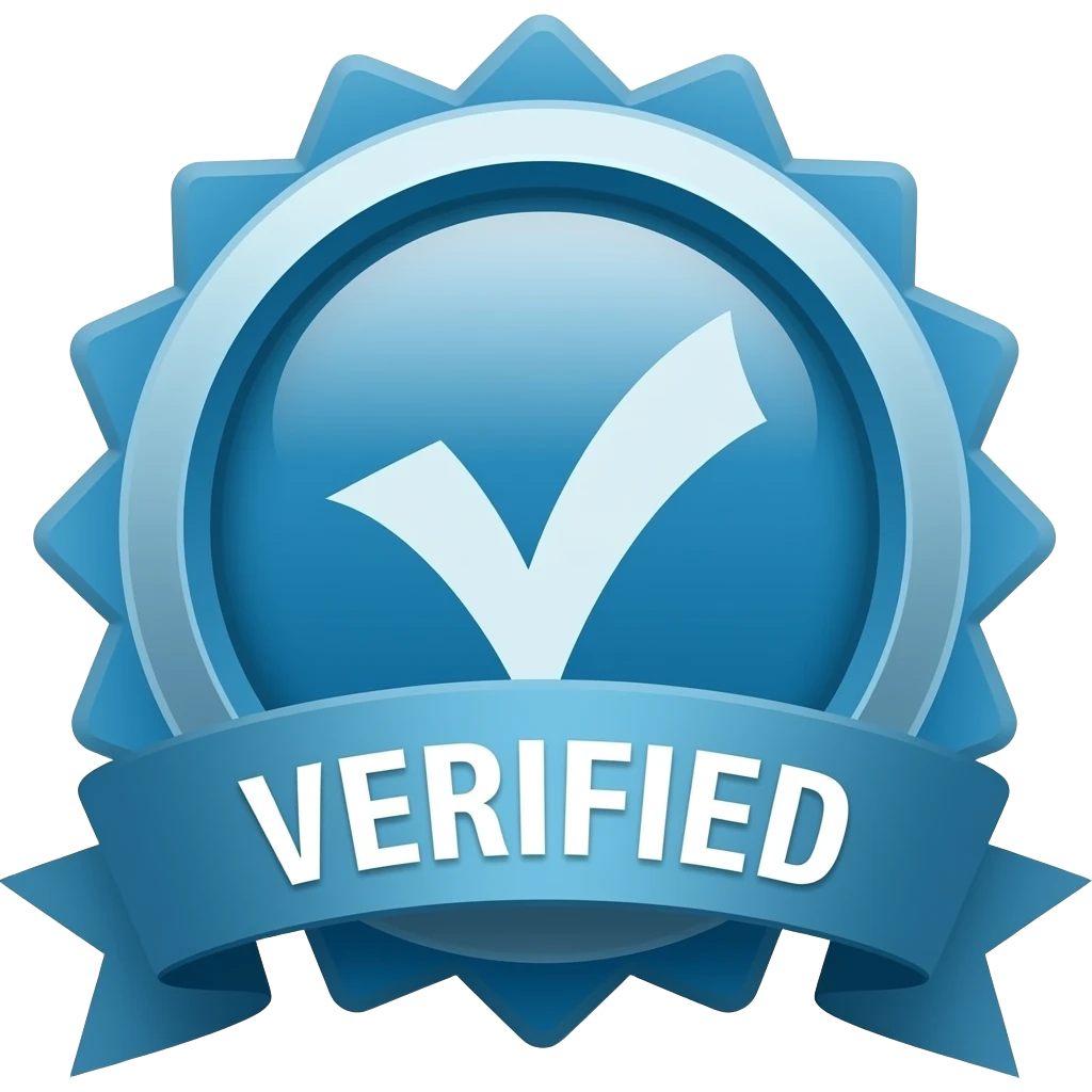 Blue verified badge, should be only blue, emoji