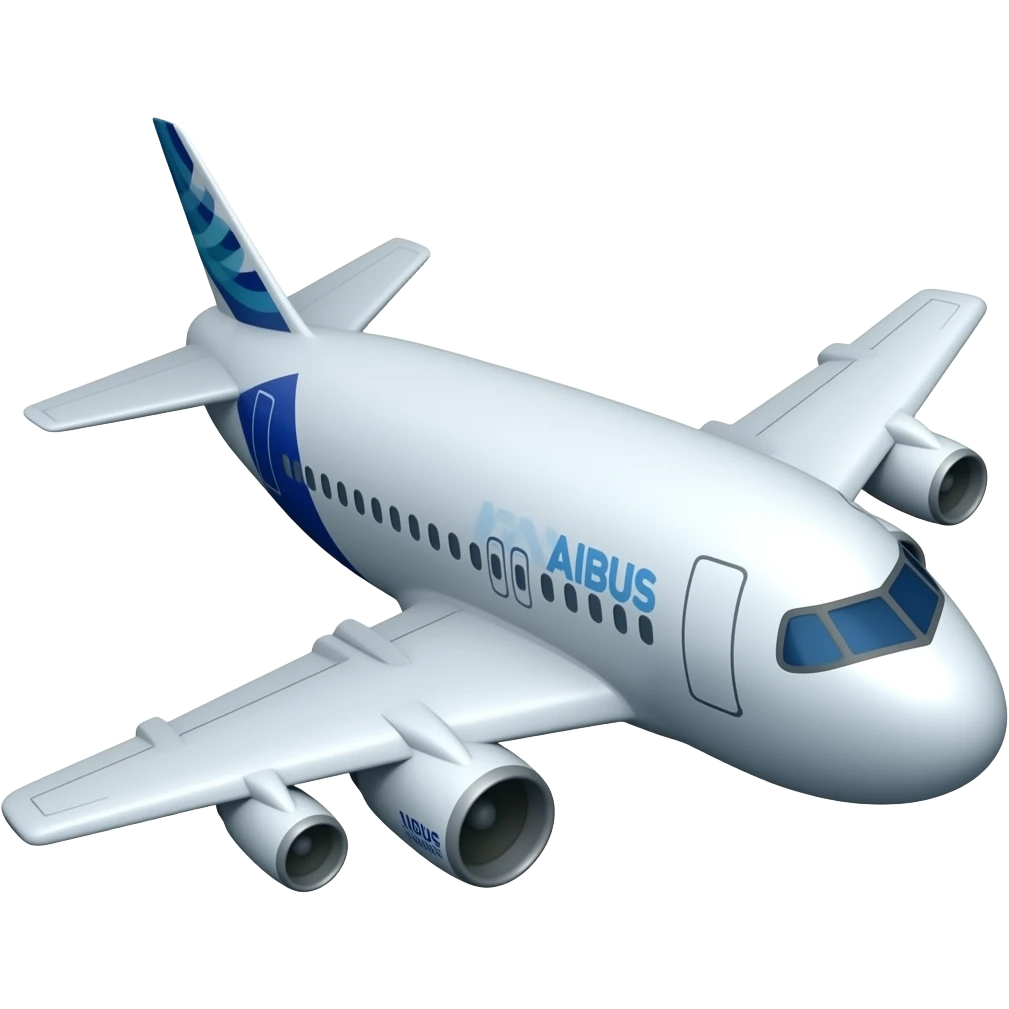 ""An Airbus 100 in the air" emoji