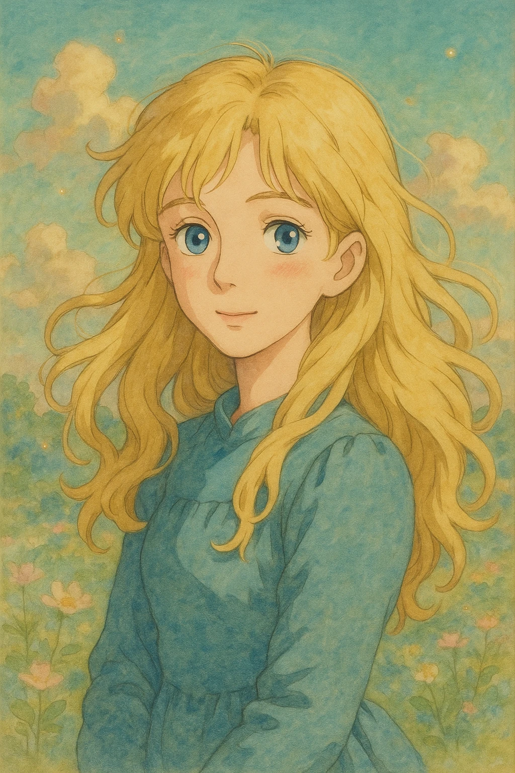 A beauty blonde woman emoji