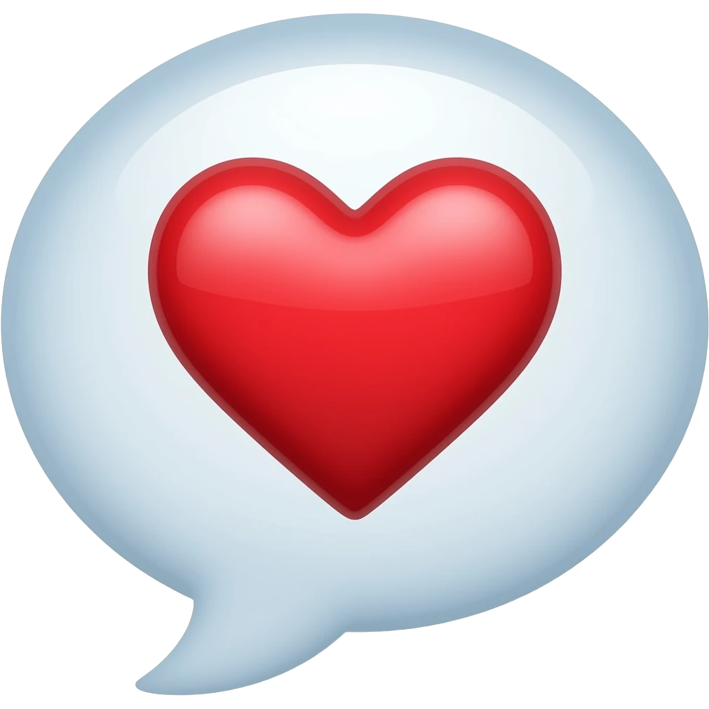 a heart inside a speech bubble emoji