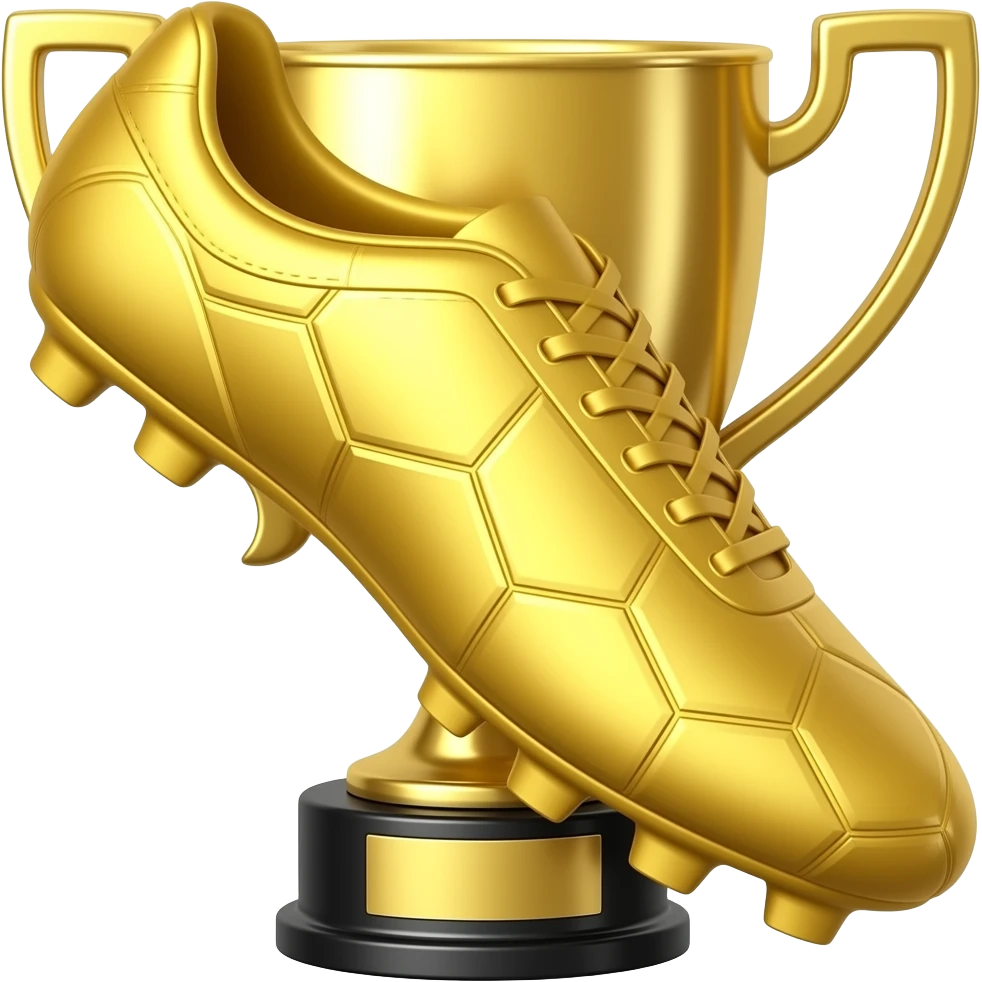Faça chuteira de ouro como troféu emoji