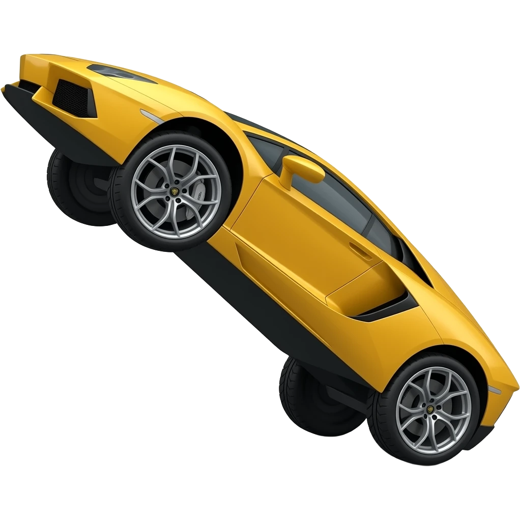 lambo doing a wheelie emoji