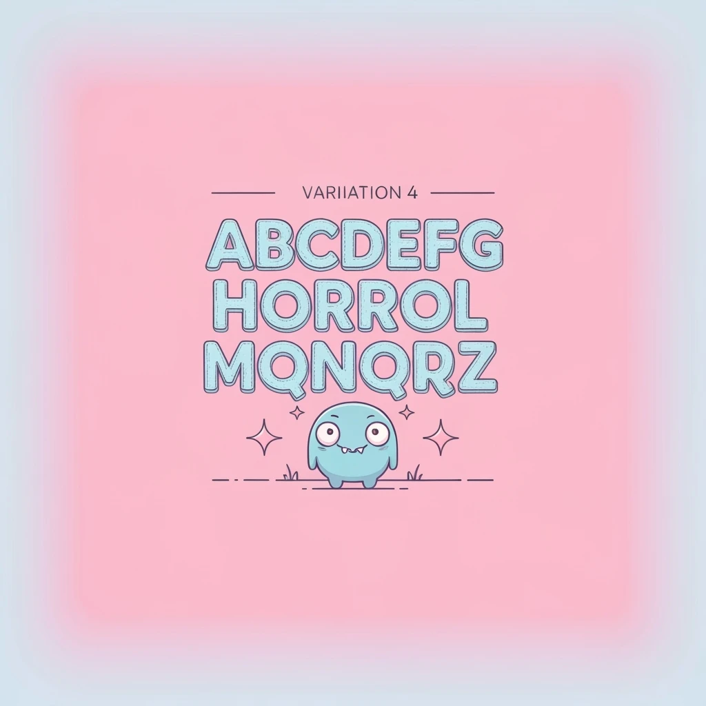 pastel horror banner, cute, expressive, minimal, variation 4 emoji