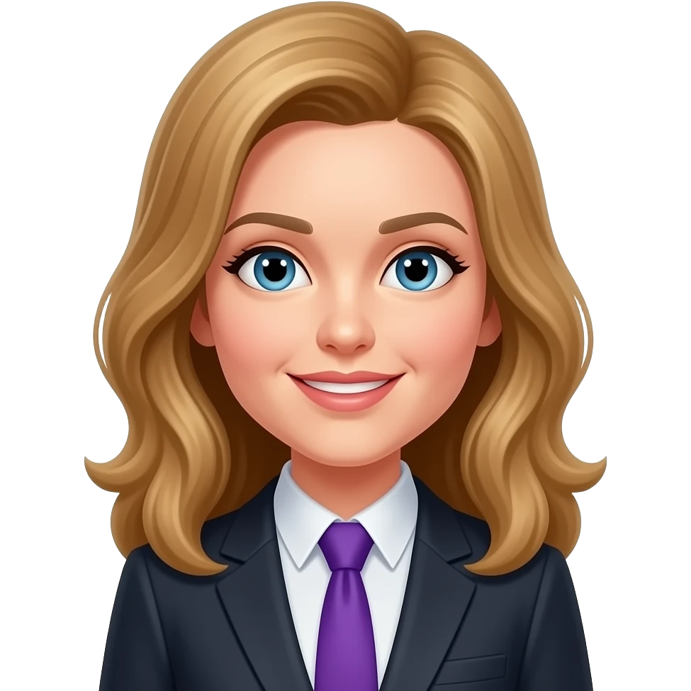 woman in purple tie emoji