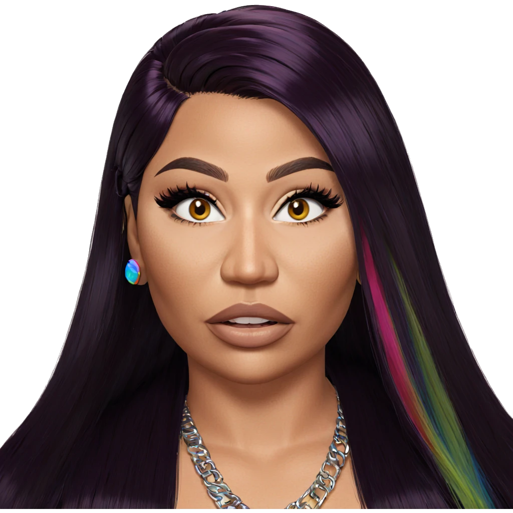 girl with multicolored hair emoji