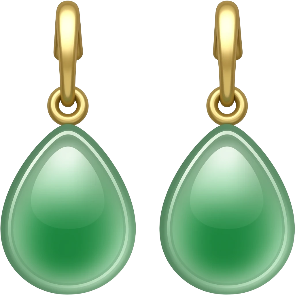 Simple jade ear ring emoji