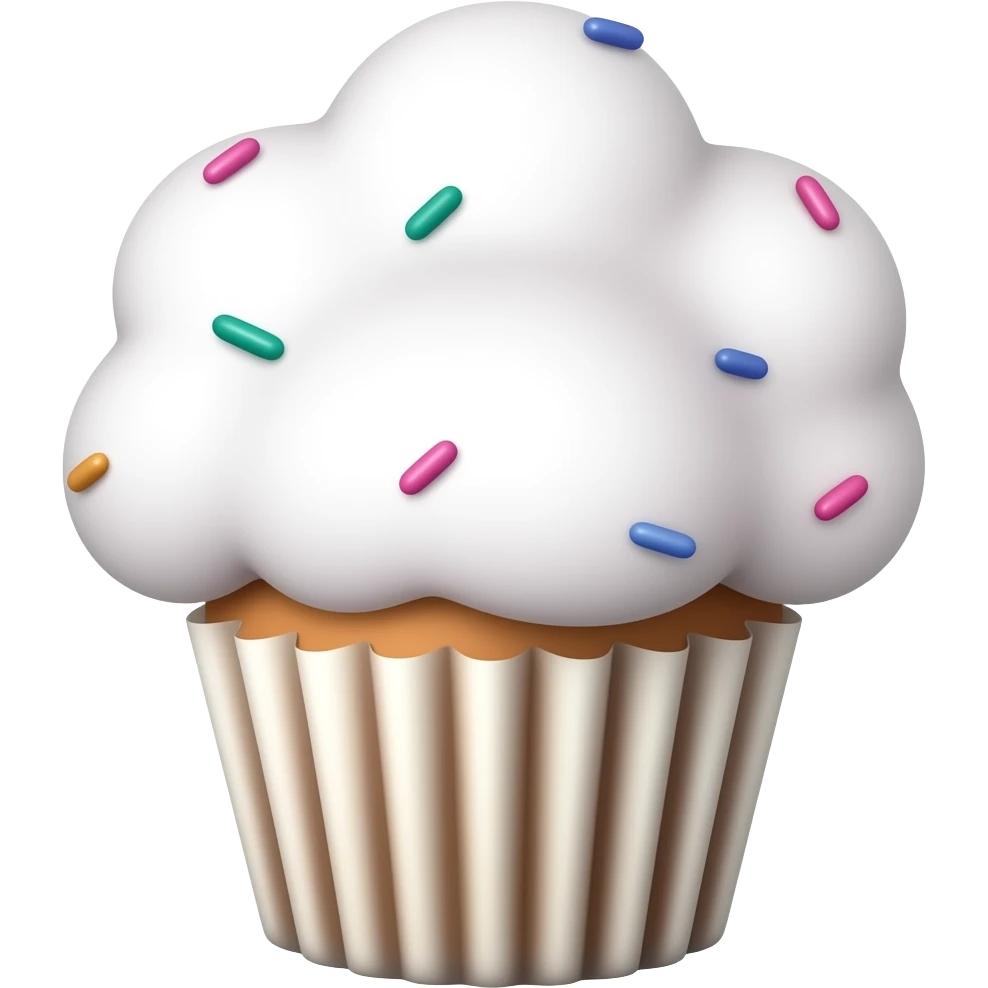 Cotton candy cupcake candy :3 emoji