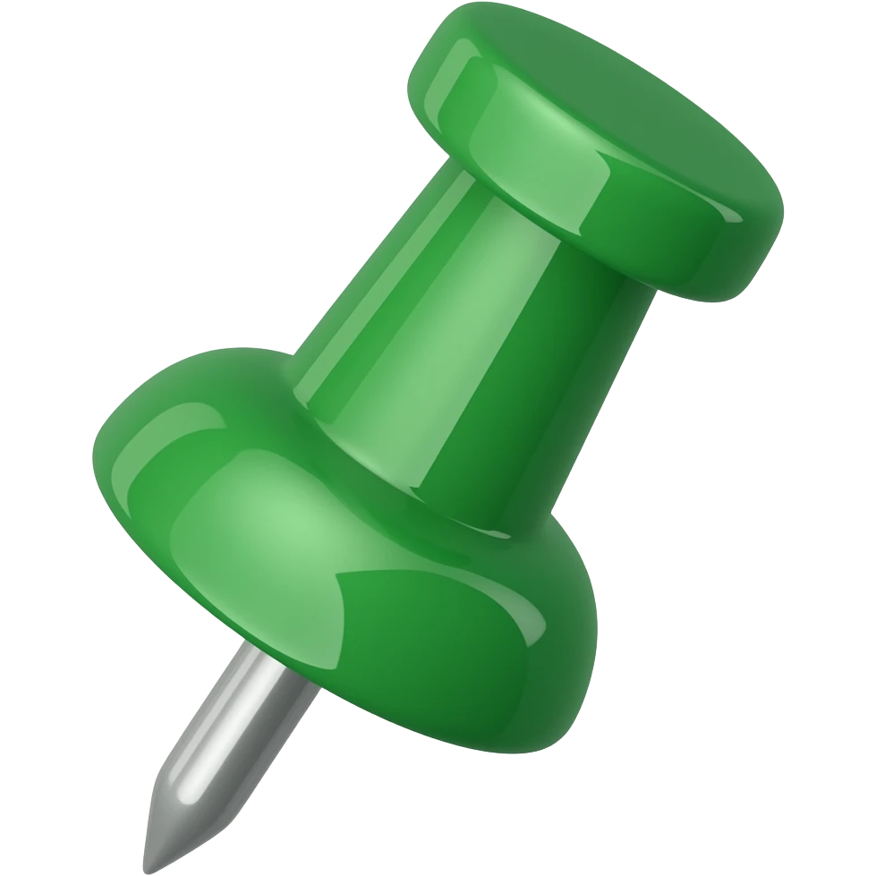 Emoji de un 📌 verde emoji