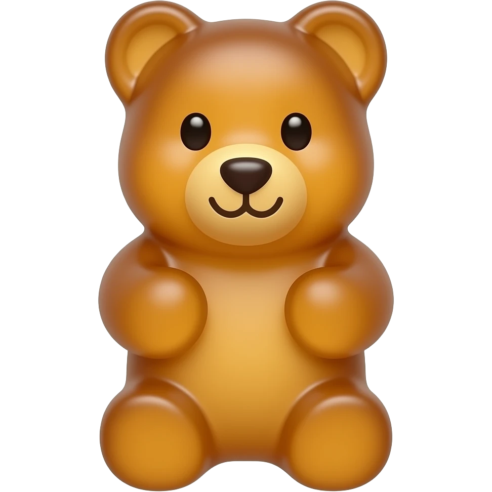 Mini cute Braun Gummibär emoji