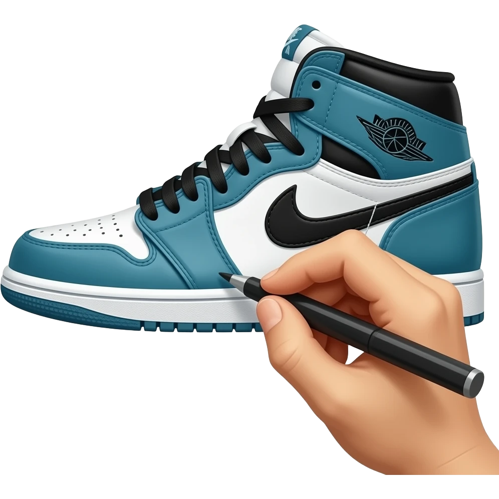 person drawing footwear not nike emoji