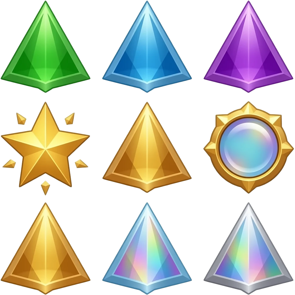 NNOOO I WANT EMOJI FOR DIFFERENT TIERS OF ITEMS, COMMON THATS GREEN RARE BLUE EPIC PURPLE LEGENDARY GOLD AND MYTHIC IS HOLOGRAPHIC I WANT THESE EMOJI TO UPGRADE AS THE TIERS GO HIGHER KINDA LIKE A RANK IN A COMP GAME Y2K THEMED AND CUTE NOT THIS UGLY SHIT CUTER PLEASE WAY CUTER THAN THIS emoji