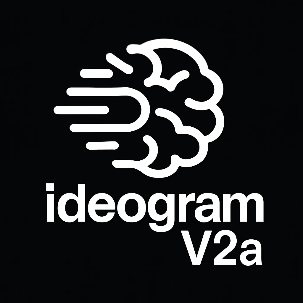 recreate this logo with text of "ideogram V2a", MAKE IT FIT IN SQAURE  emoji