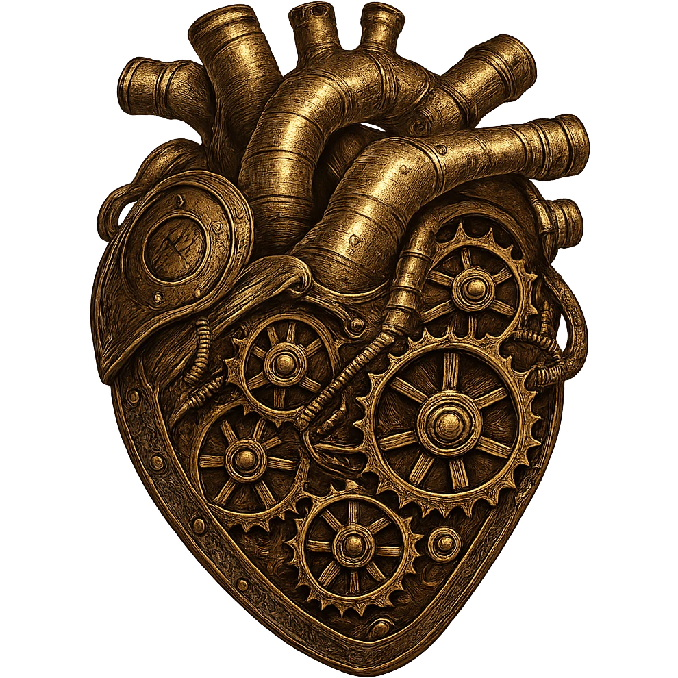 heart with a steampunk theme emoji