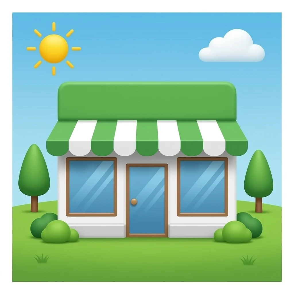 storefront green emoji