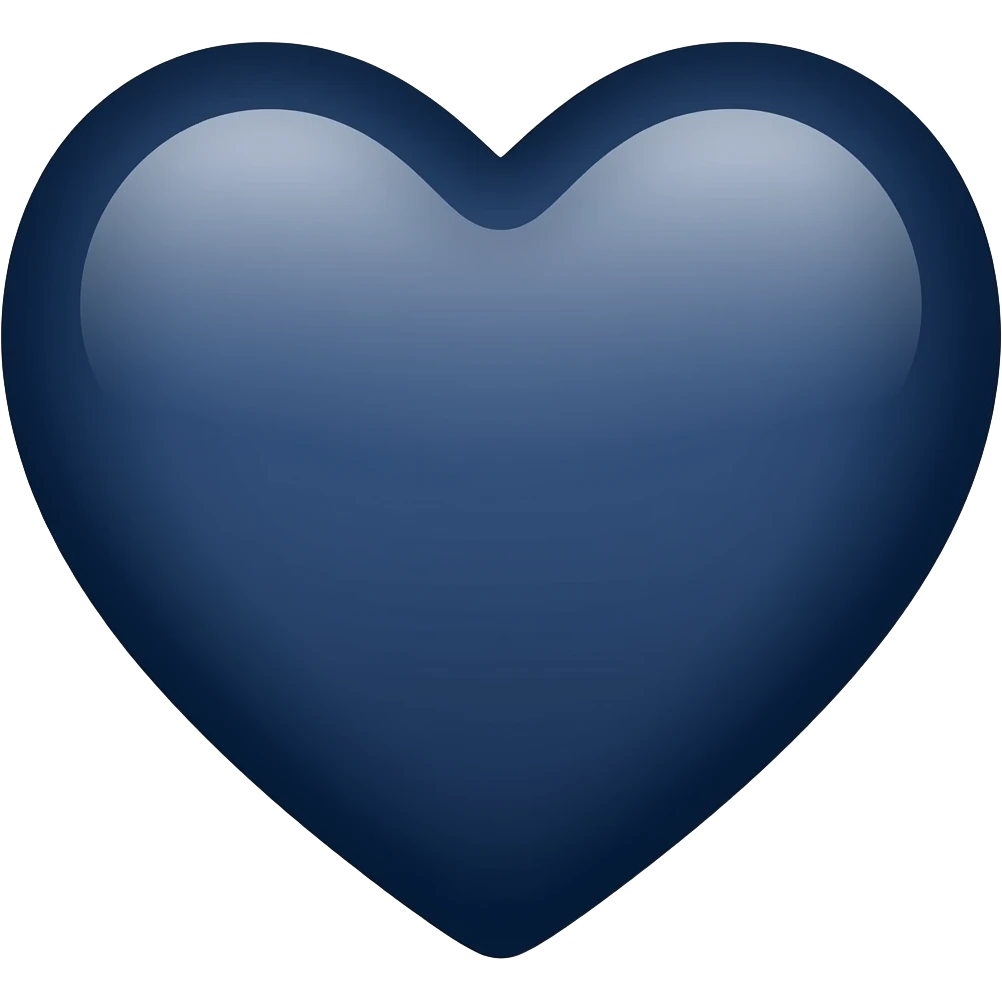 Navy blue heart imoji emoji