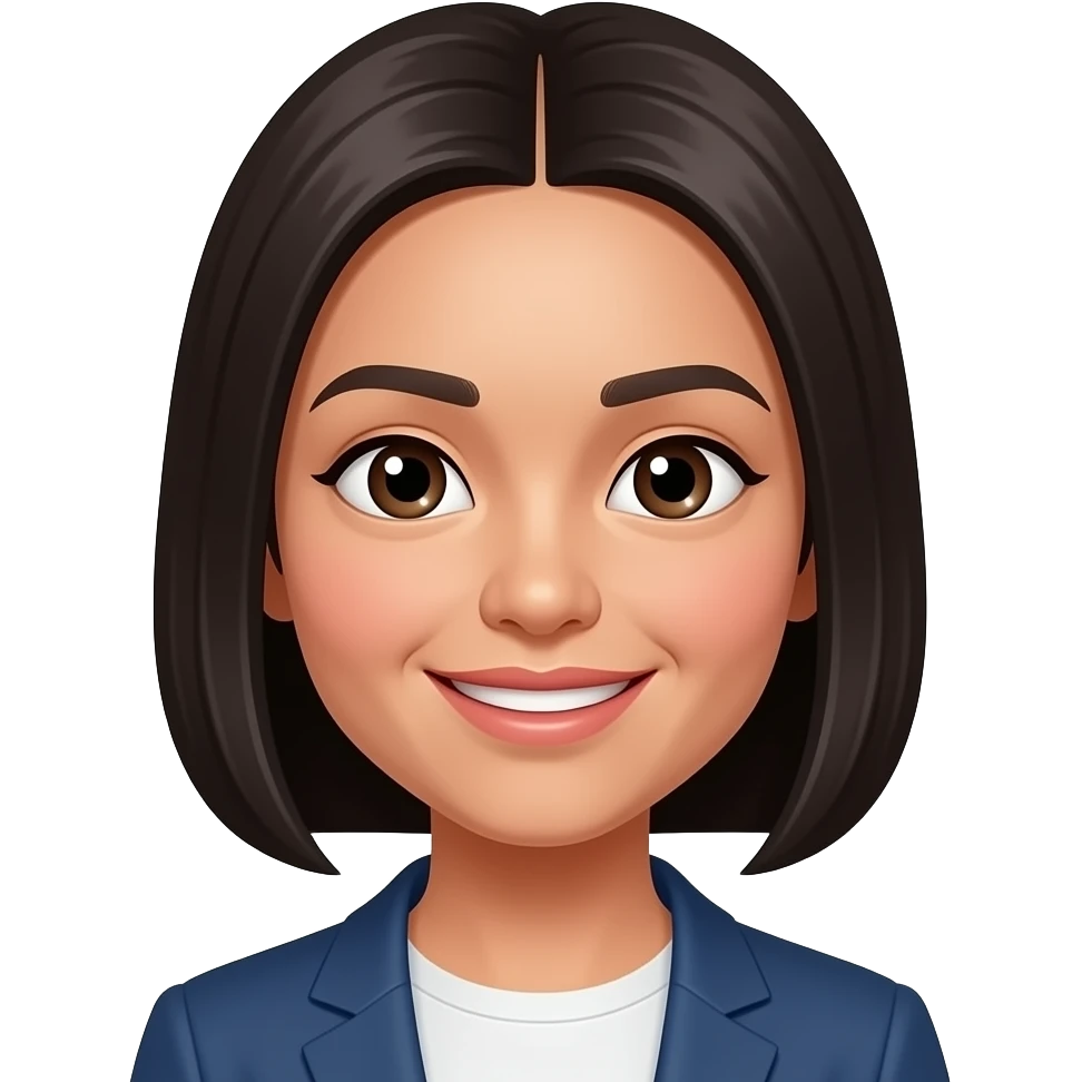 an asian with a middle part saying hell no emoji