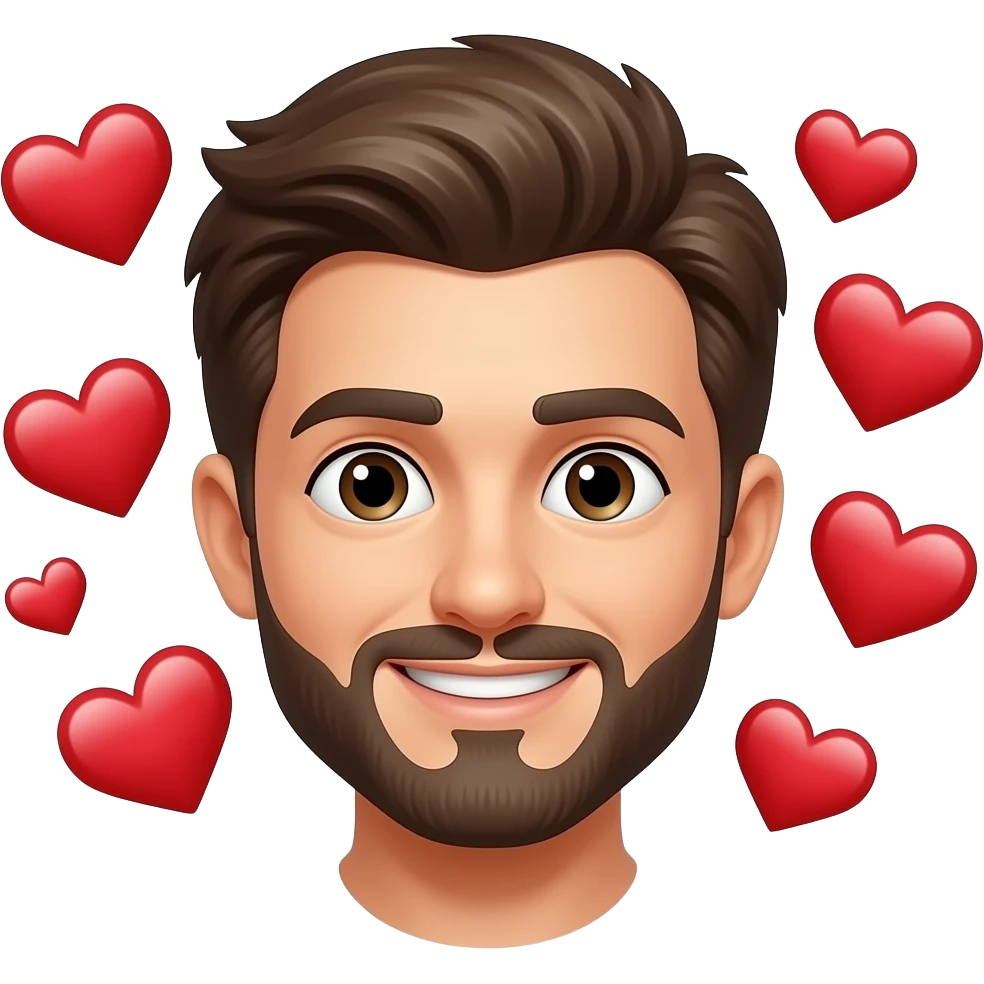 emoticons mad with hearts around it emoji