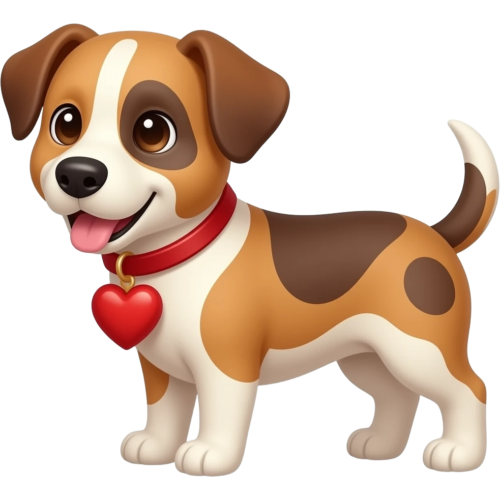 Dog with a heart emoji