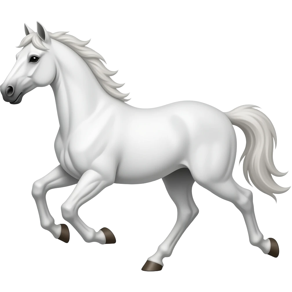 White running Mustang emoji emoji