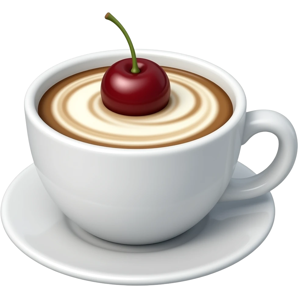 Mocha swirl with a cherry on top emoji