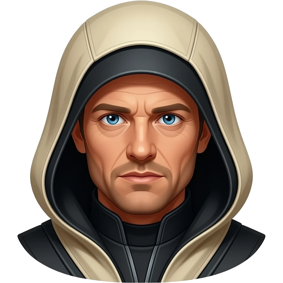 paul atreides  blue eyes with black beigehood in dune film emoji