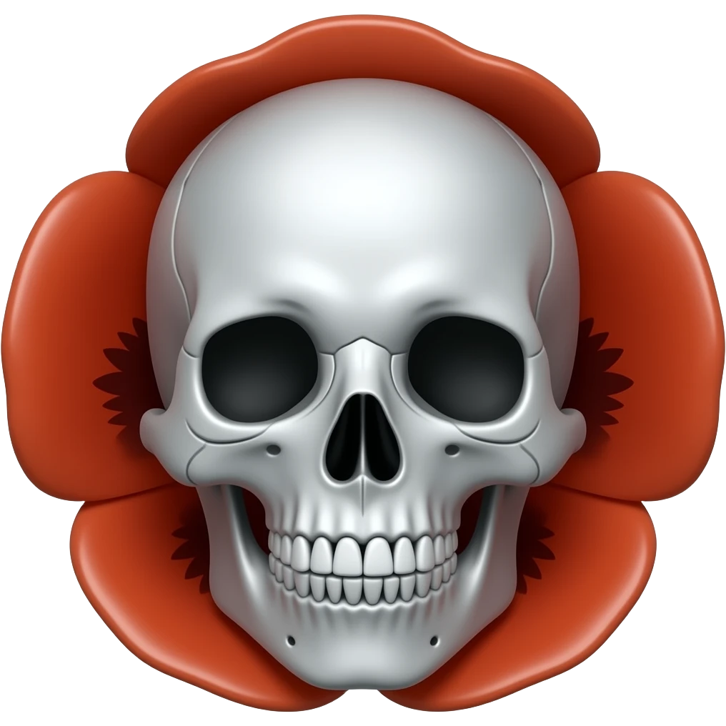 Poppy Playtime Prototype metallic skeletal face emoji