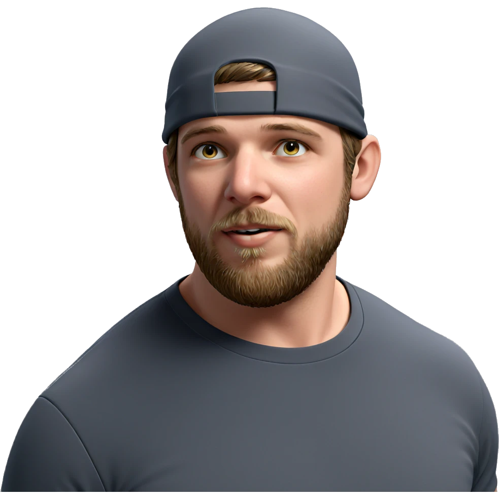 mature male in baseball cap emoji