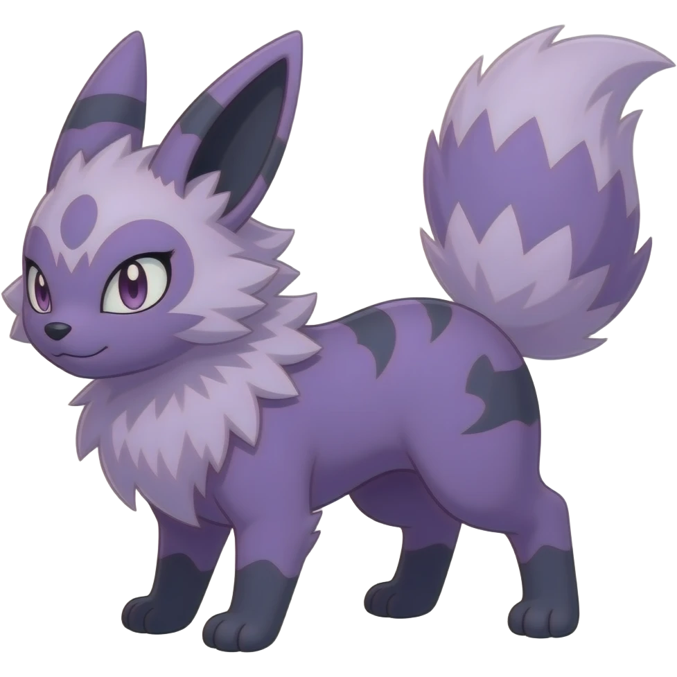 Badass Edgy Cool Wisteria-colored Demonic Furret-Umbreon-Noibat-Litten-Zorua-Pokémon emoji