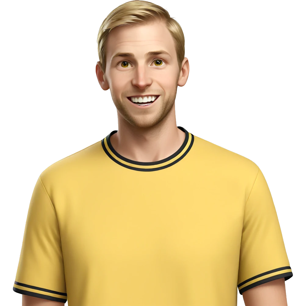 smiling boy in yellow shirt emoji