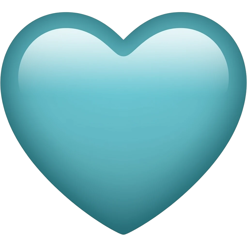 teal iphone heart emoji emoji