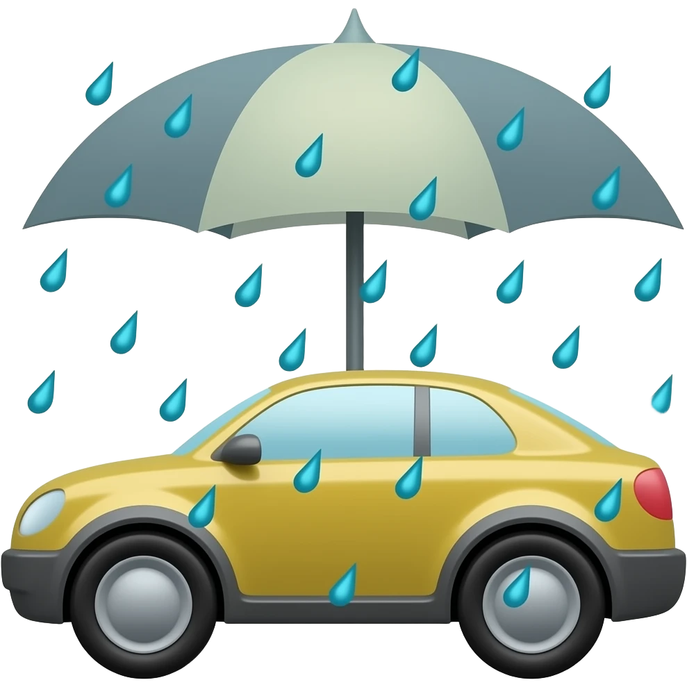 Rain cars emoji