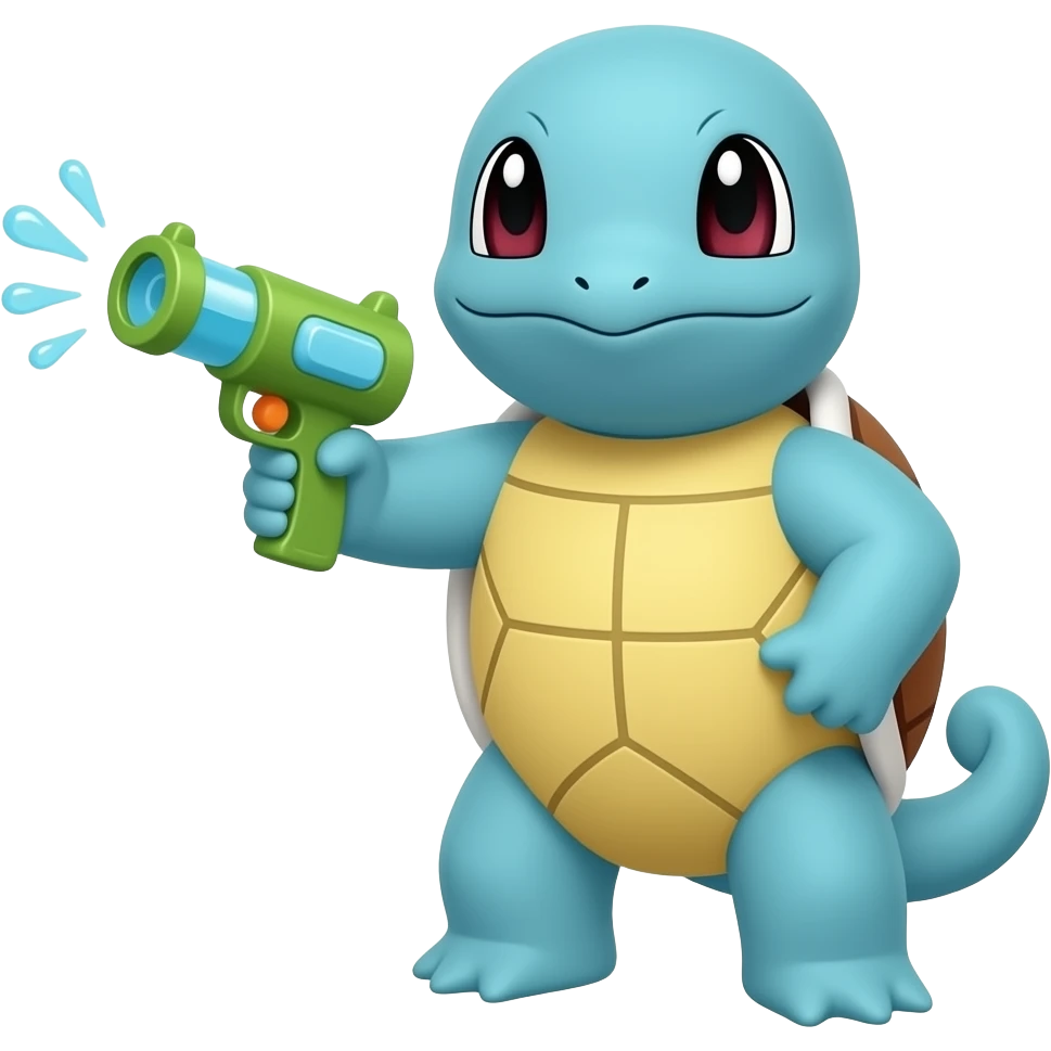 squirtle water gun emoji