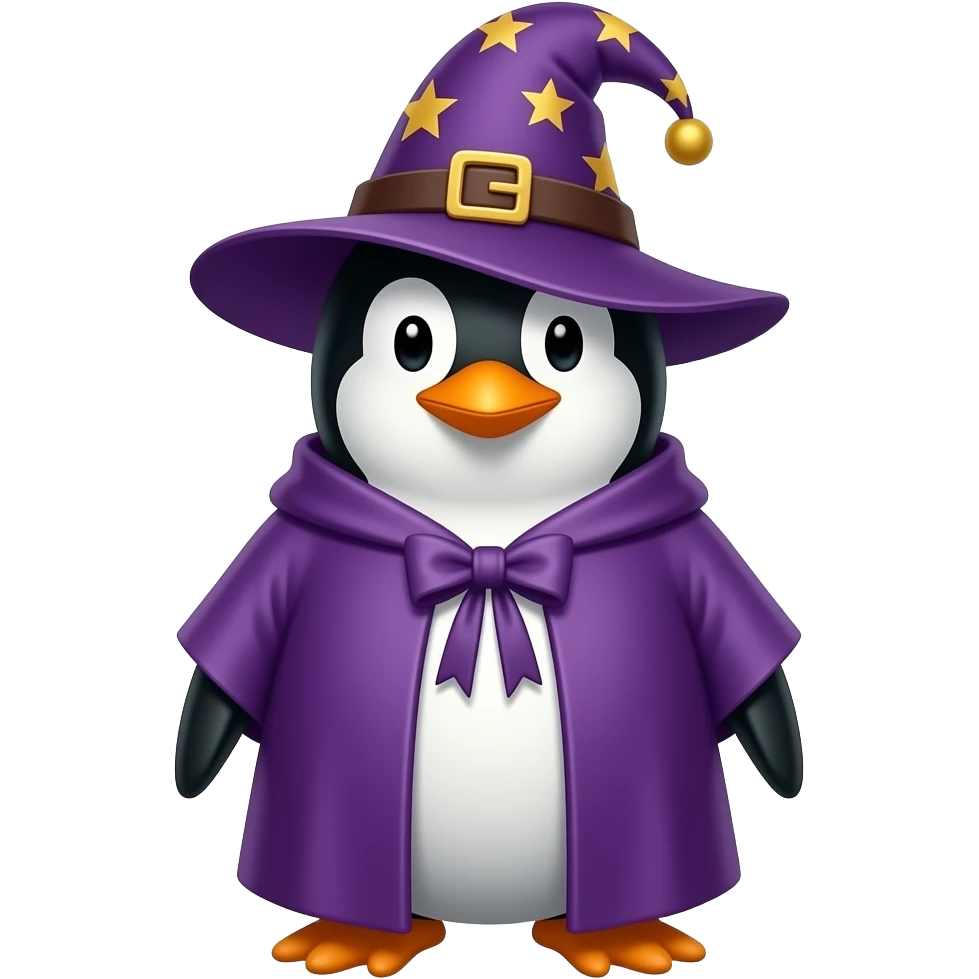 Penguin Wizard emoji