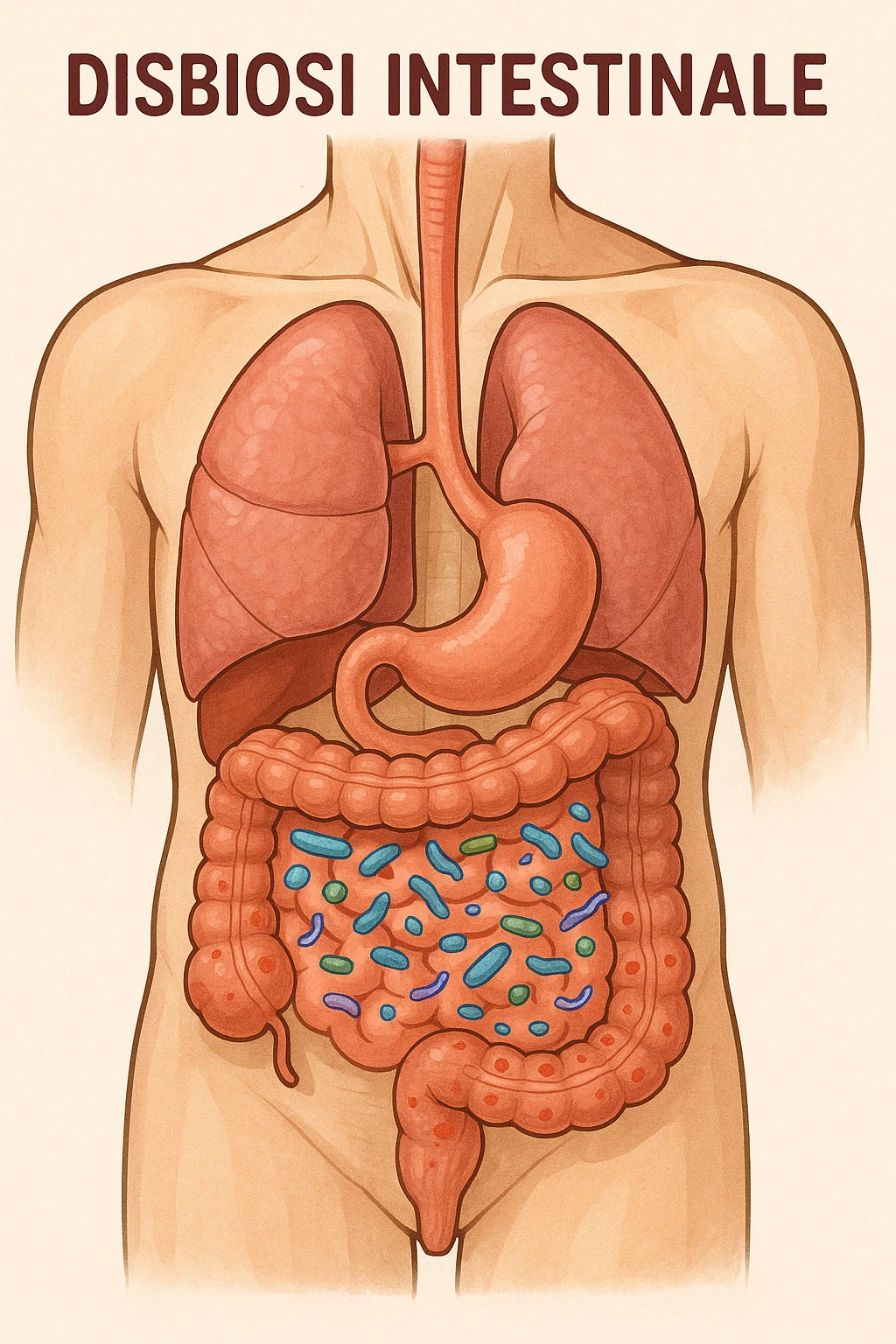disbiosi intestinale vista anatomicamente emoji