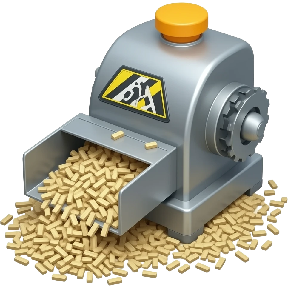 industrial shredder add also sawdust emoji