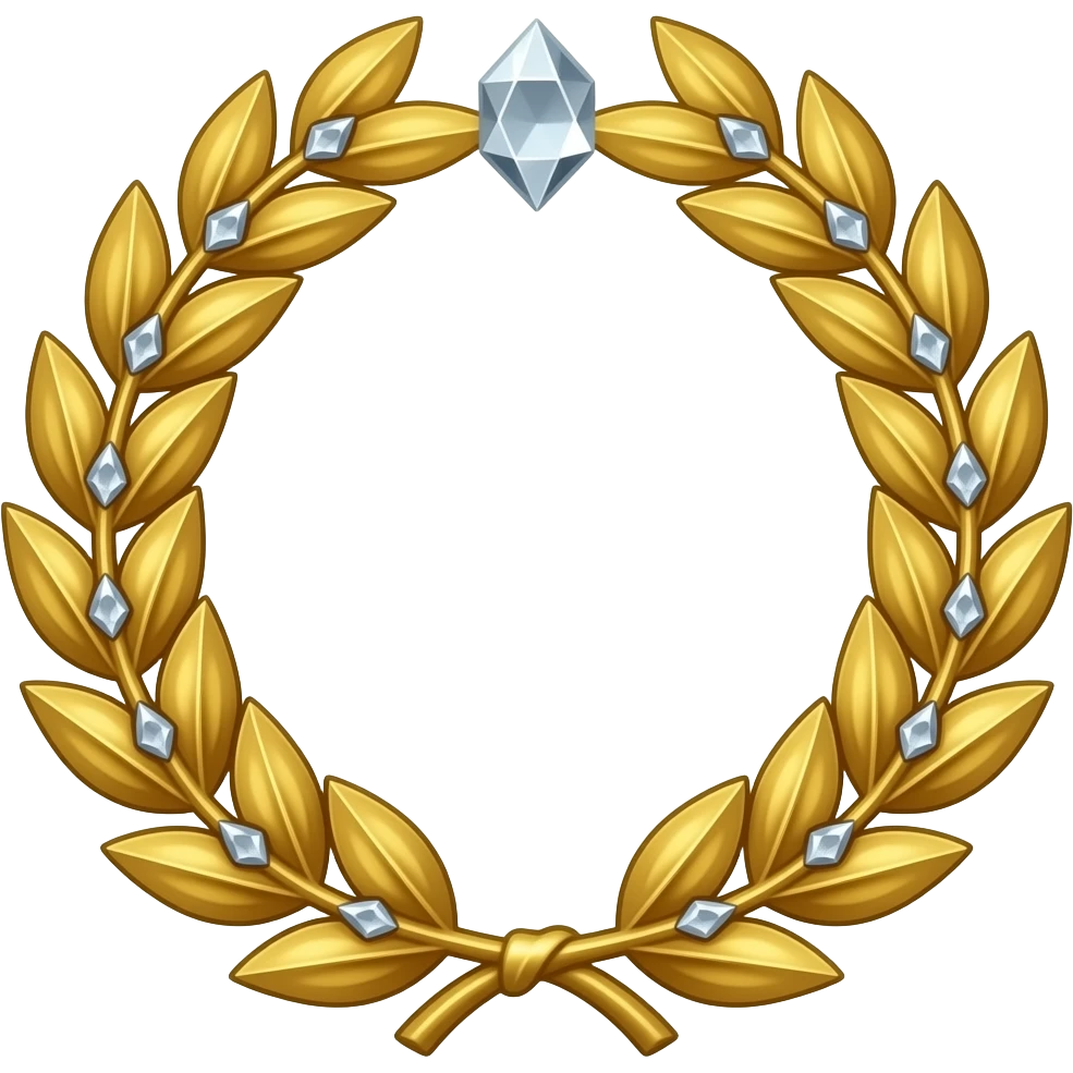 Corona de laurel imperial de oro y diamantes del dios Emperador de Warhammer 40k emoji
