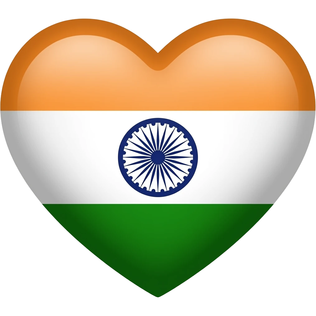 India flag heart emoji