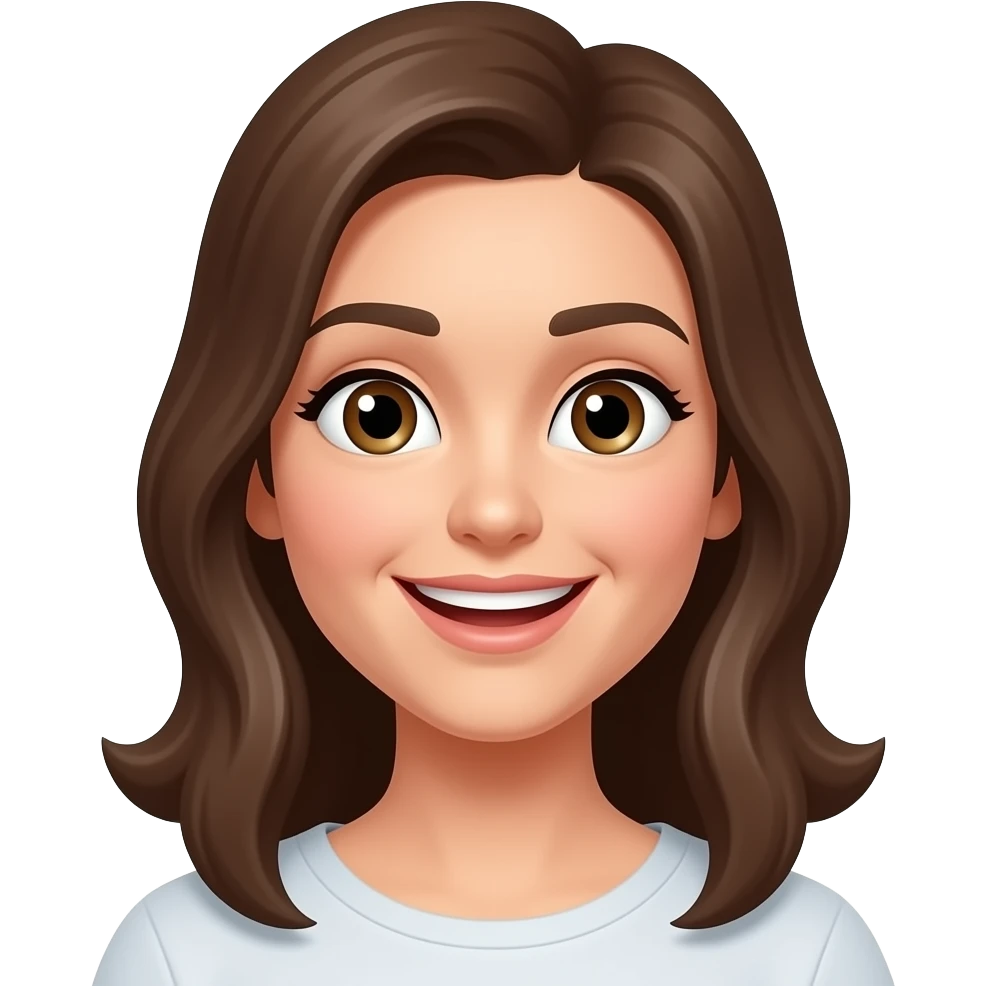 The woman made a playful face. emoji