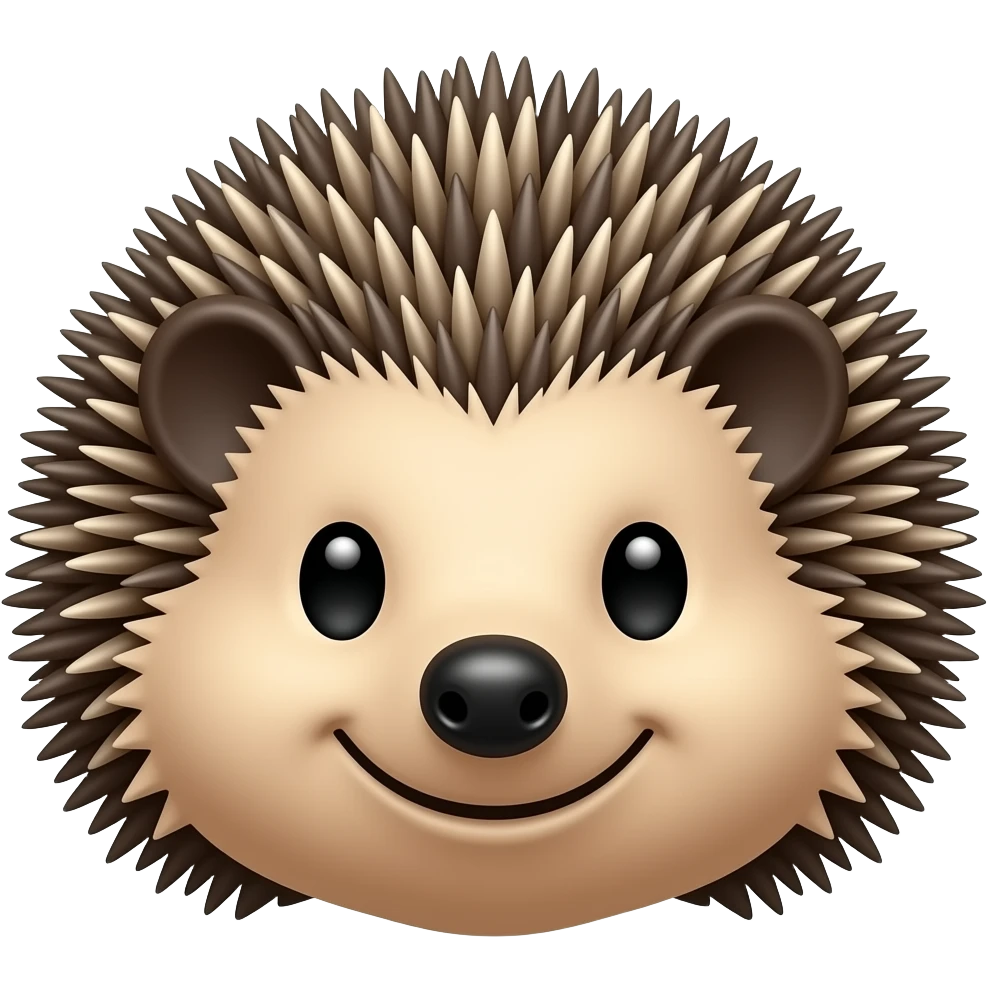 Hedgehog smiling face emoji