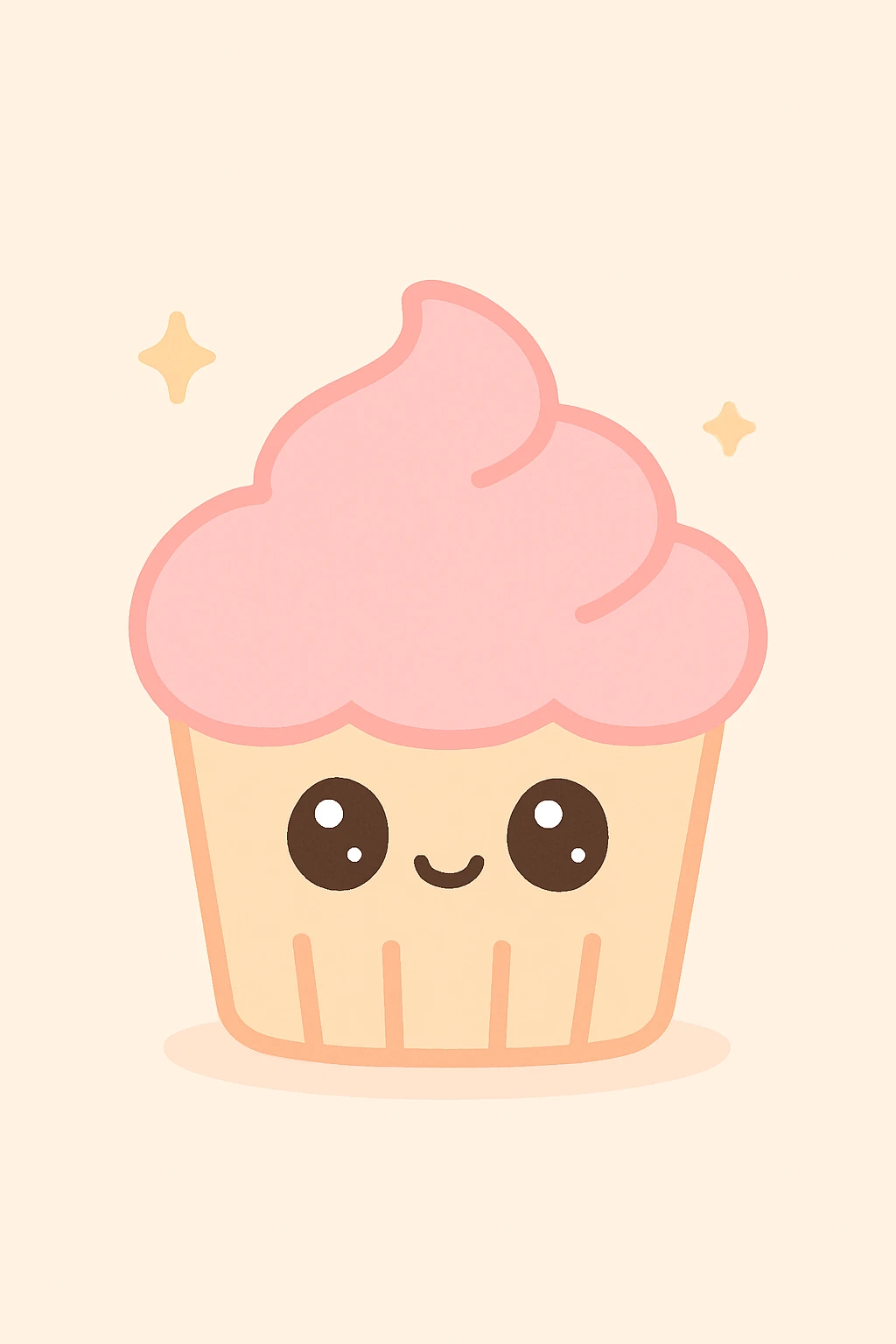 cupcake with pink icing emoji