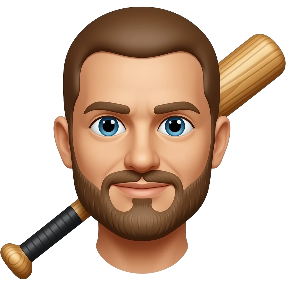 A man that is a wooden bat emoji