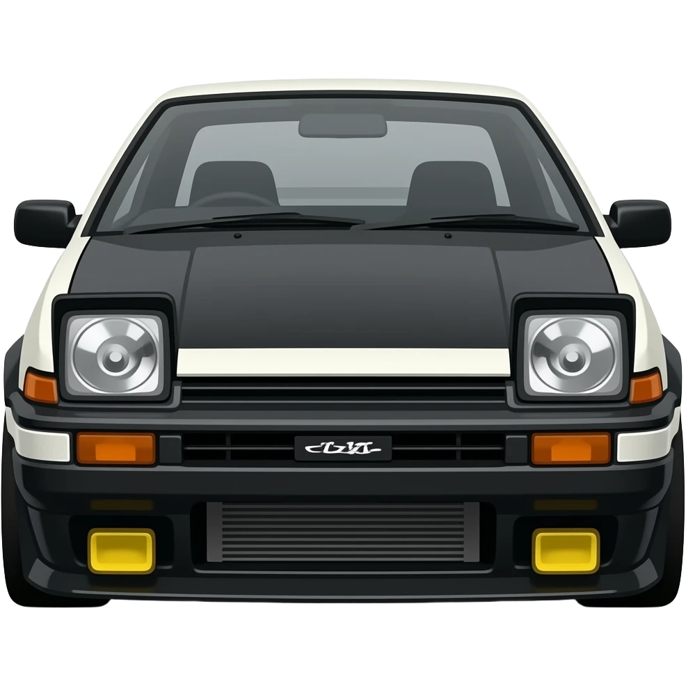 Old jdm car with a crow in the background emoji